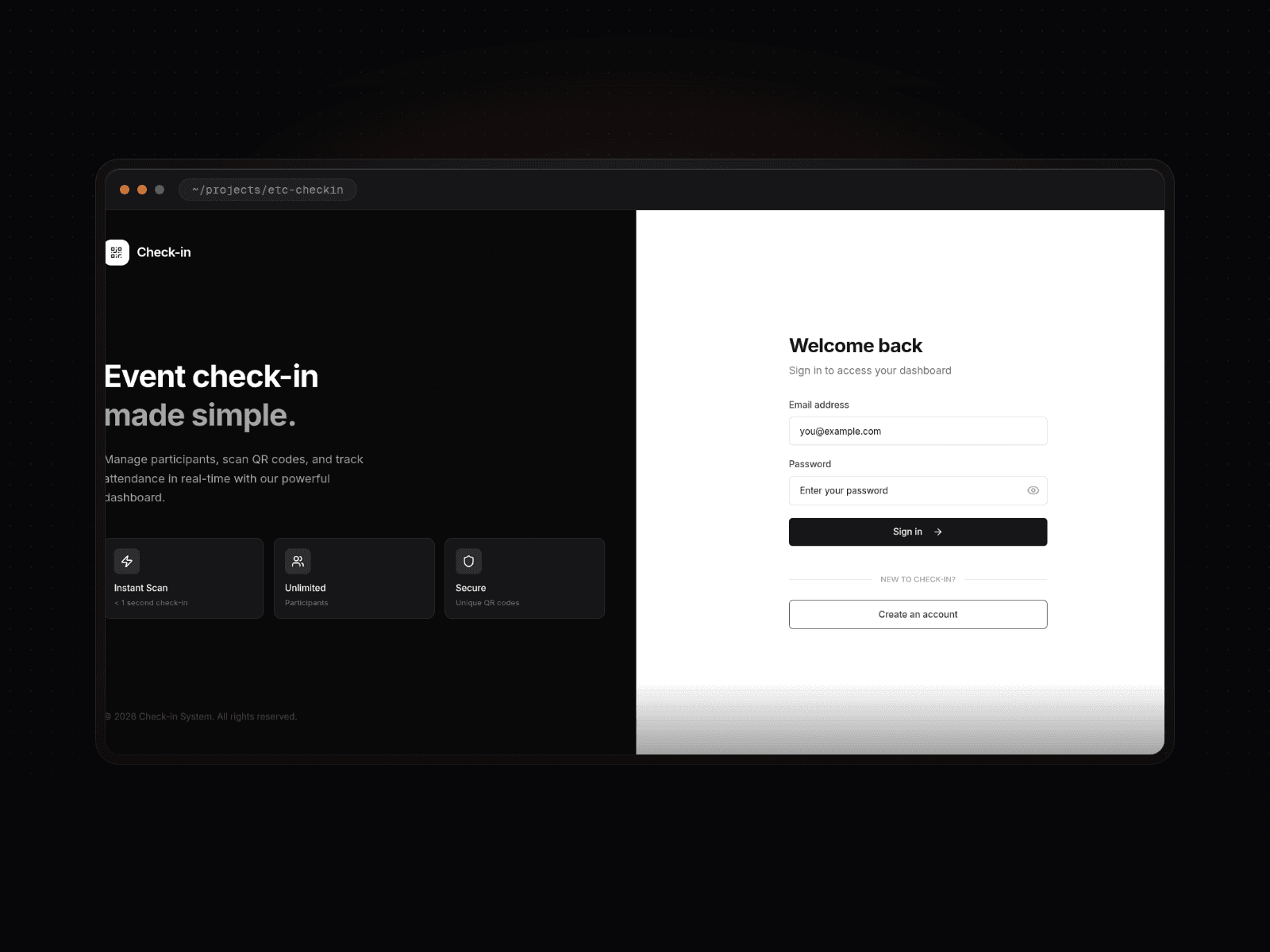 ETC Check-in - Web Application project thumbnail