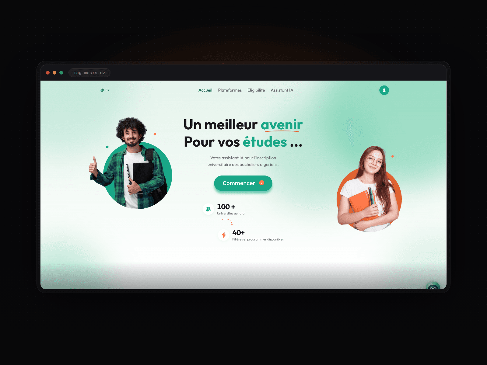 RAG Enrollment Assistant (MESRS), AI / RAG Platform project thumbnail
