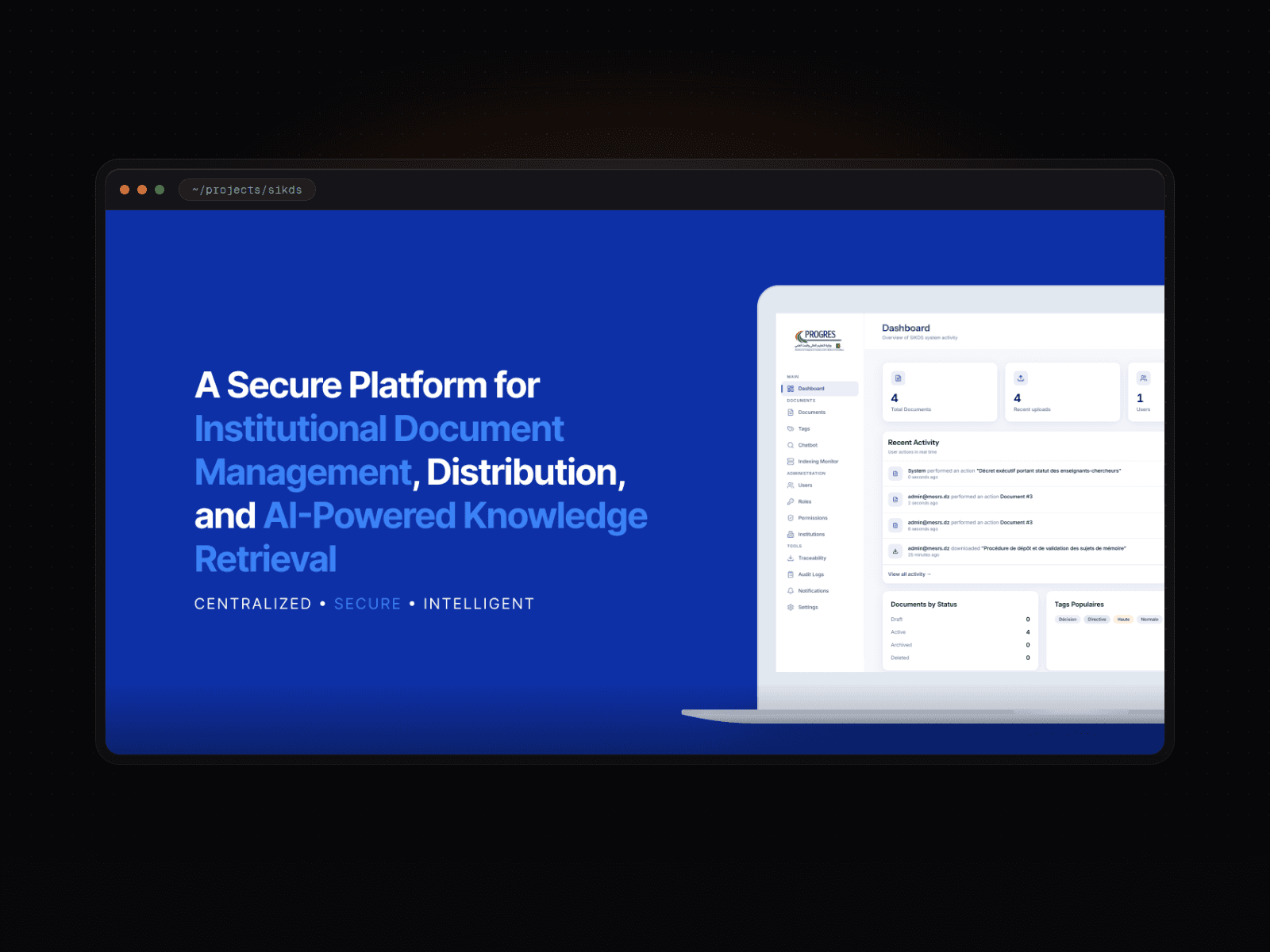 SIKDS: Secure Institutional Knowledge & Distribution System, AI Document Platform project thumbnail