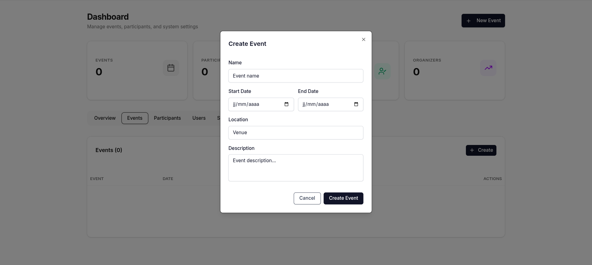 Create Event