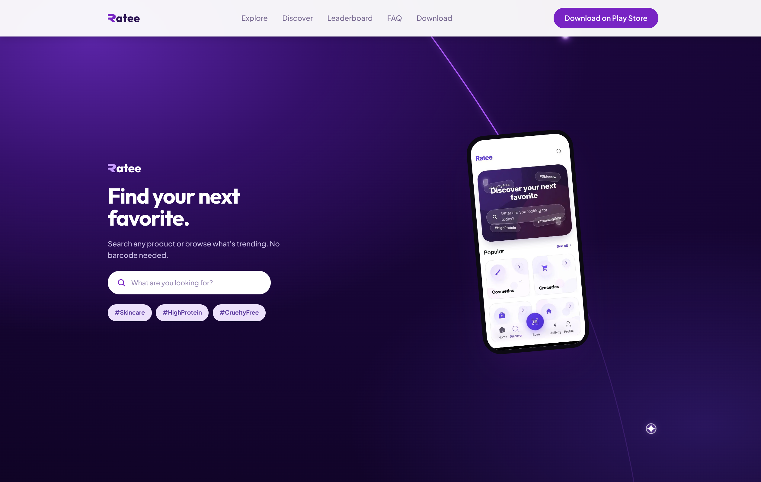 Ratee, Mobile Application project thumbnail