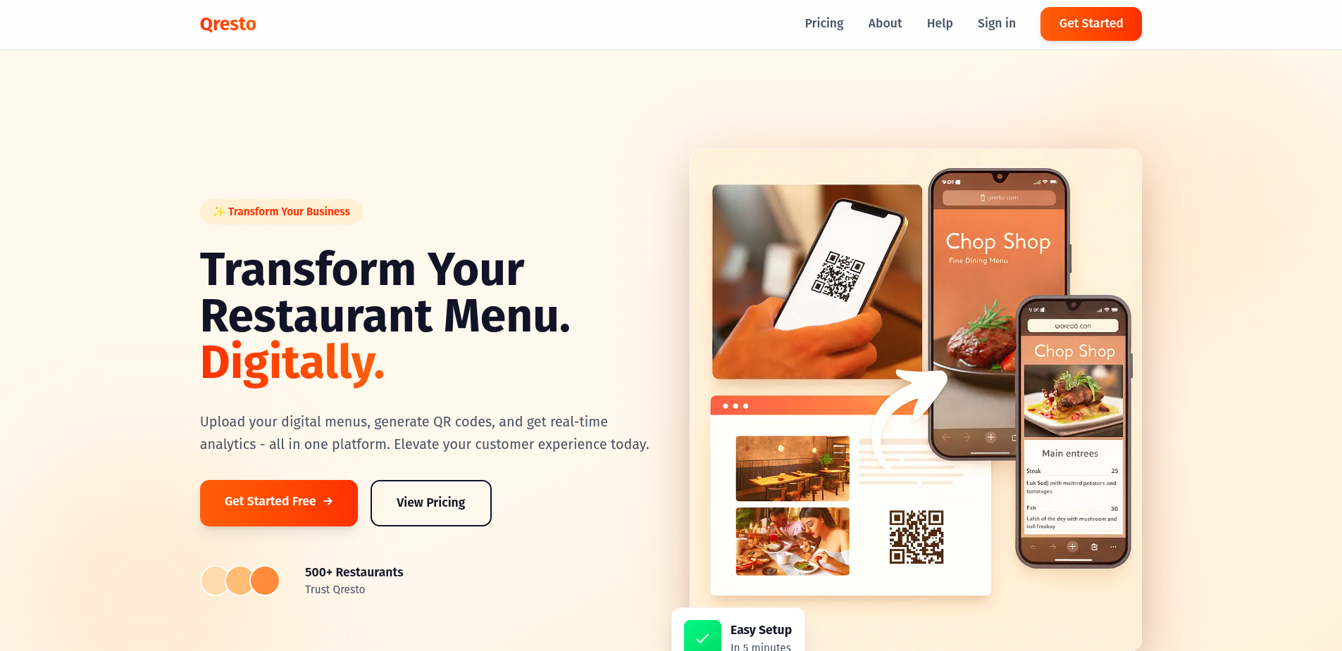 QResto, SaaS Platform project thumbnail