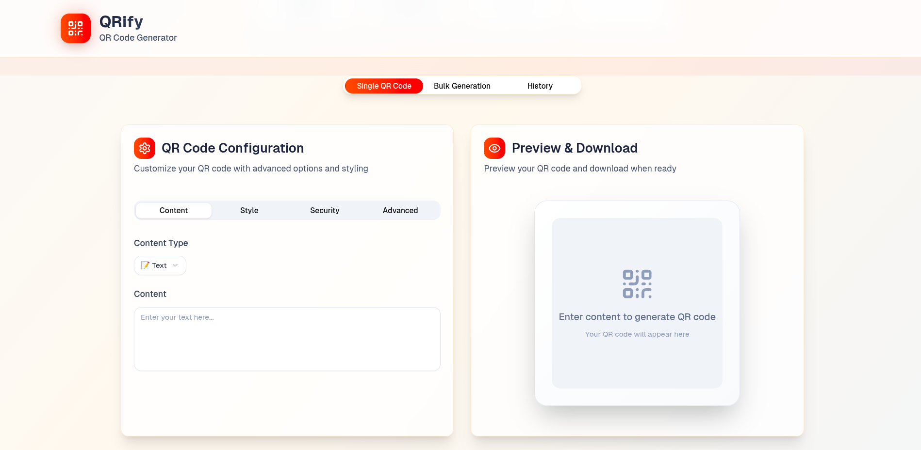 QRify, Web Application project thumbnail
