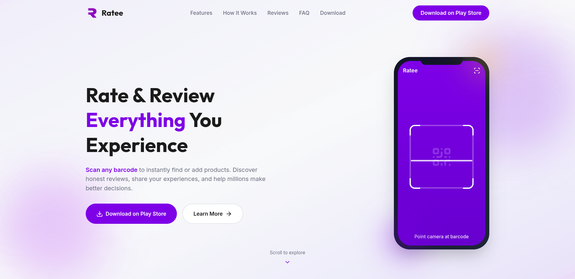 Ratee, Mobile Application project thumbnail